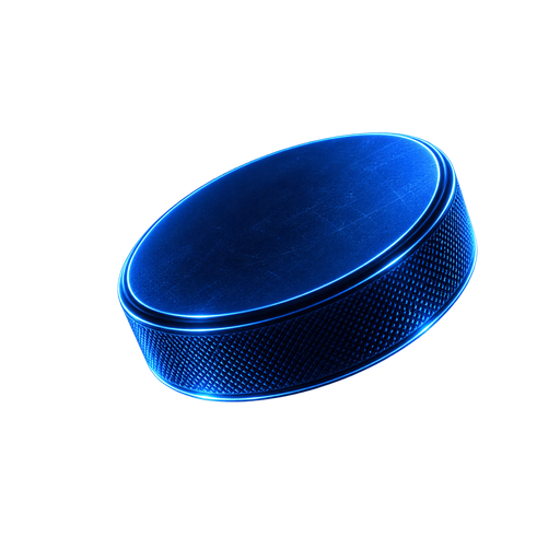 Glowing hockey puck