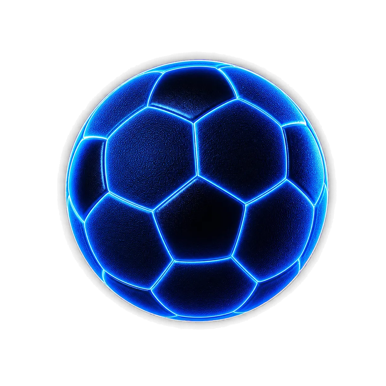 Glowing soccer ball