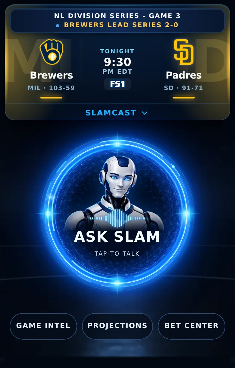 Every game, one tap: Tonight's matchup and live score in one place, plus Ask Slam with Picks + Slam.